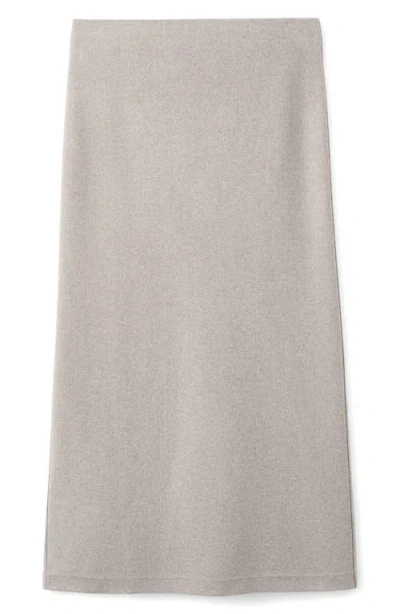 Mango A-line Maxi Skirt In Gray