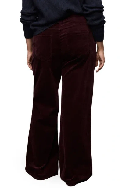 Mango High Waist Wide Leg Corduroy Jeans In Animal Print