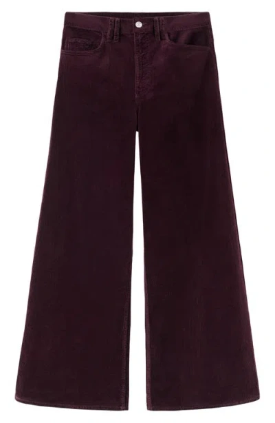 Mango High Waist Wide Leg Corduroy Jeans In Animal Print