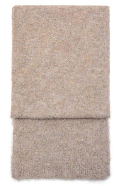 Mango Knit Fringe Scarf In Brown