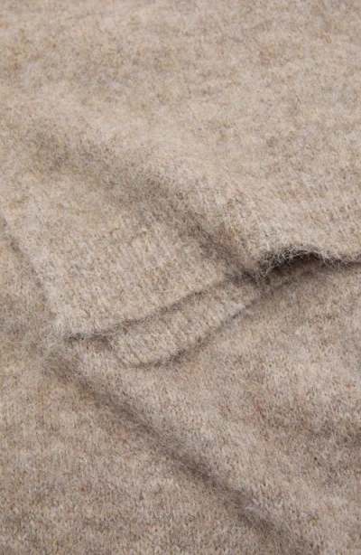 Mango Knit Fringe Scarf In Brown