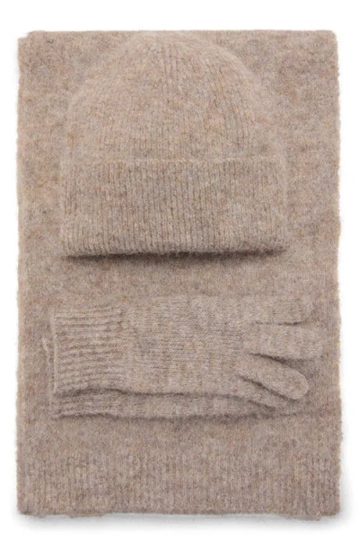 Mango Knit Fringe Scarf In Brown