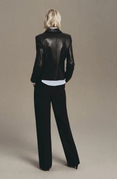 Mango Pleated Straight Leg Pants In Brown