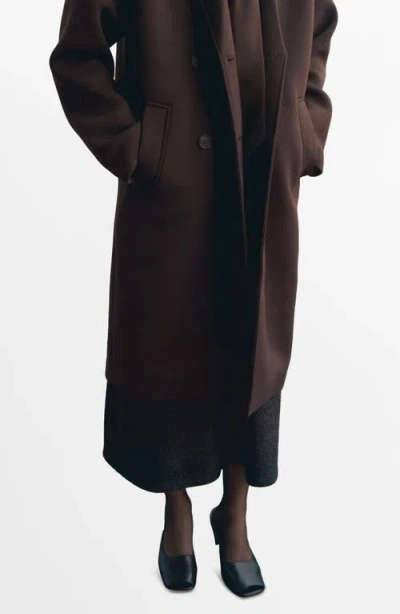 Mango Trench Coat With Bib In Brown