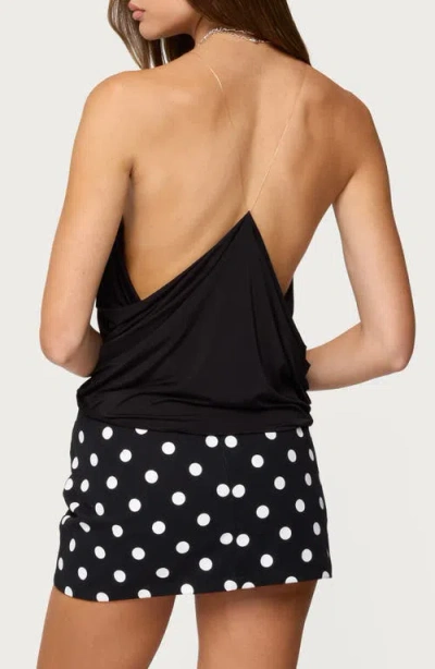 Edikted Ainsley Wrap Front Top In Black