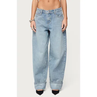 Edikted Kella Low Rise Extra Oversize Jeans In Multi