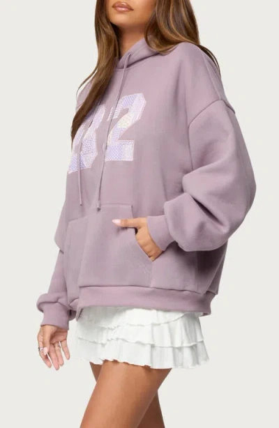 Edikted 82 Oversized Hoodie In Purple, Women's At Urban Outfitters In Multi