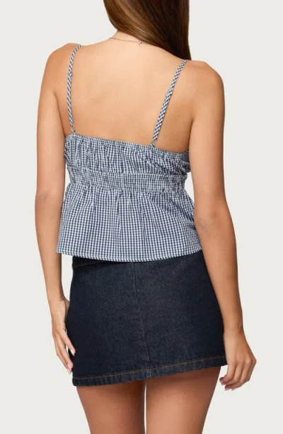 Edikted Zahara Gingham Babydoll Camisole In Blue