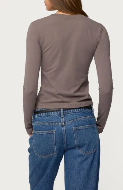 Edikted Kiyan Long Sleeve T-shirt In Animal Print