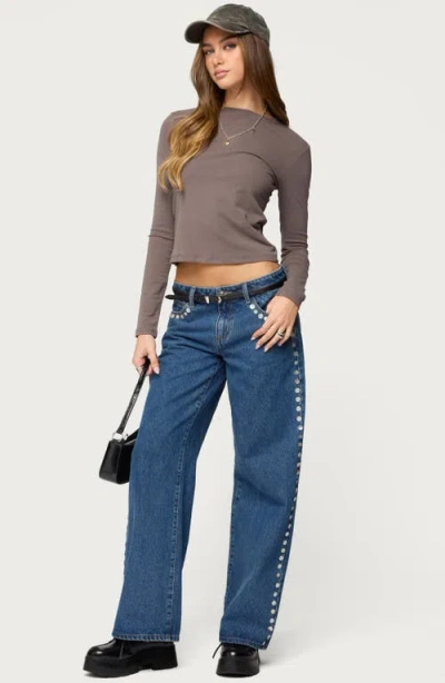 Edikted Kiyan Long Sleeve T-shirt In Animal Print