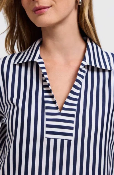 Foxcroft Julia Stripe Paisley Shirt In Multi