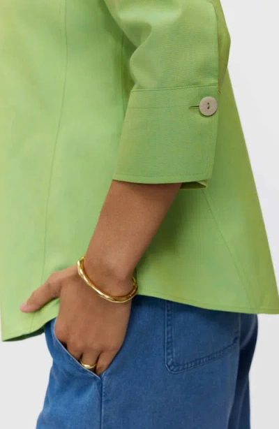 Foxcroft Paityn Non-iron Cotton Shirt In Green