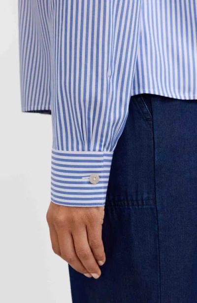 Foxcroft Jodie Stripe Cotton Button-up Shirt In Multi