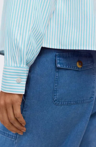 Foxcroft Jodie Stripe Cotton Button-up Shirt In Multi