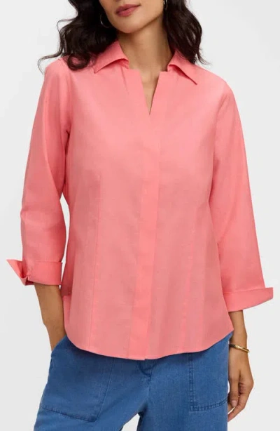 Foxcroft Taylor Fitted Non-iron Shirt In Pink