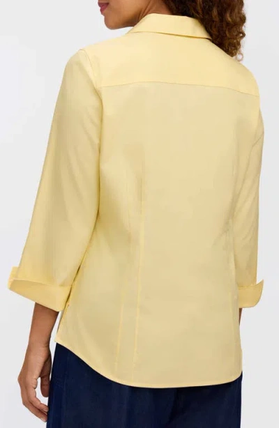 Foxcroft Taylor Fitted Non-iron Shirt In Yellow