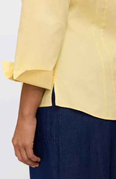 Foxcroft Taylor Fitted Non-iron Shirt In Yellow