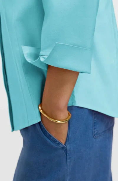 Foxcroft Taylor Fitted Non-iron Shirt In Blue