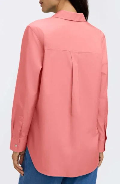 Foxcroft Non-iron Boyfriend Button-up Shirt In Pink