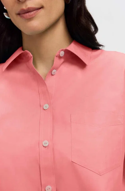 Foxcroft Non-iron Boyfriend Button-up Shirt In Pink