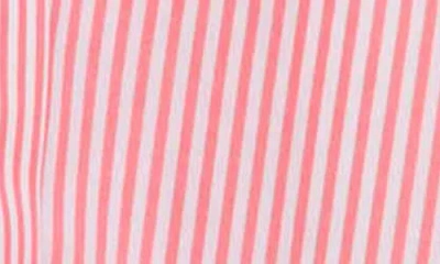 Foxcroft Cici Stripe Cotton Tunic Shirt In Pink