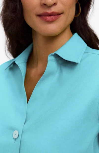 Foxcroft Paityn Non-iron Cotton Shirt In Blue