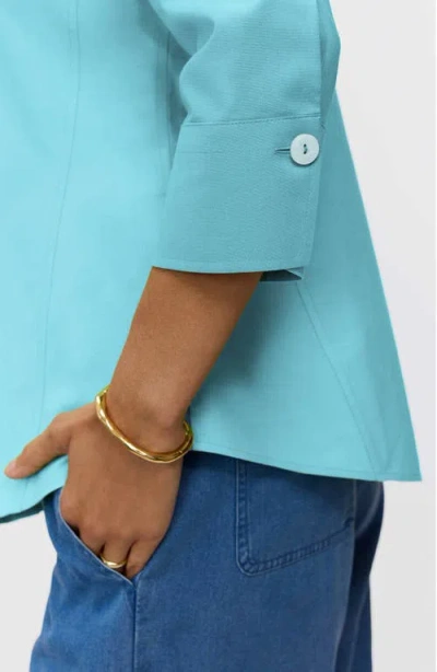 Foxcroft Paityn Non-iron Cotton Shirt In Blue