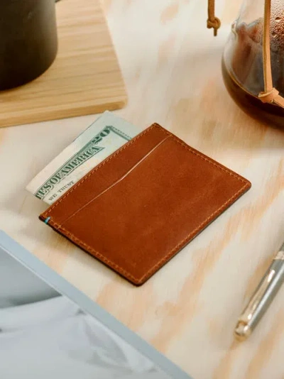 Bluebonnet The Toscano Italian Leather Card Wallet In Brown