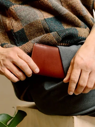 Bluebonnet The Toscano Italian Leather Bifold Wallet In Red