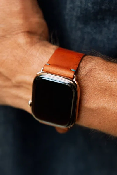 Bluebonnet The Companion Horween Leather Apple Watch Band In Brown