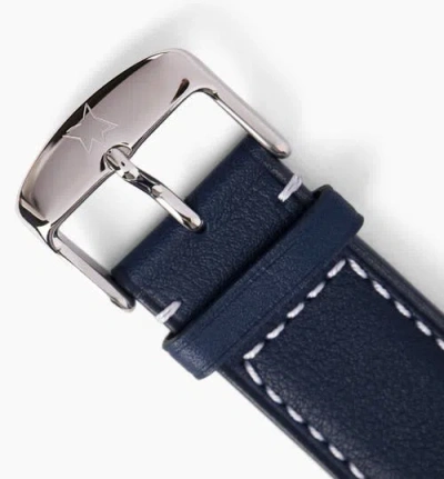 Bluebonnet Le Petit Prince Italian Leather Apple Watch Band In Blue