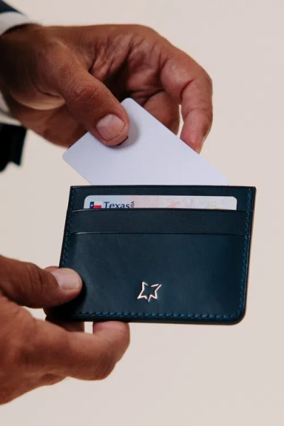 Bluebonnet Le Petit Prince Italian Leather Card Wallet In Blue