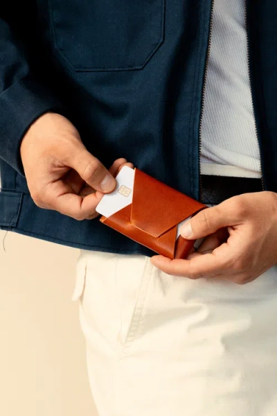 Bluebonnet The Companion Origami Pocket Wallet In Brown