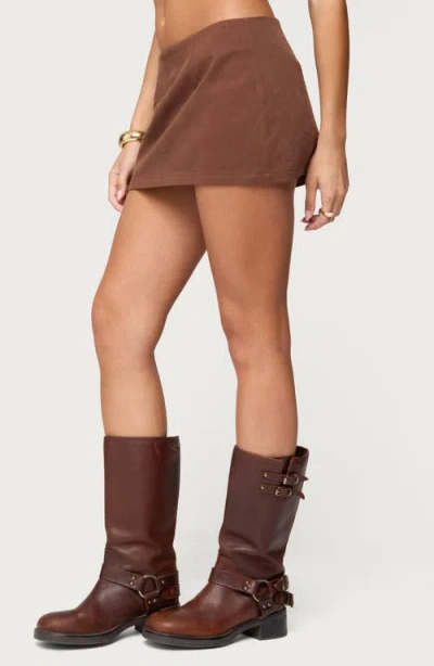 Edikted Monrow Micro Skort In Brown