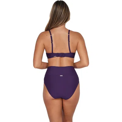 Sunsets Arlene High Waist Bikini Swim Bottoms With Tummy Control In Purple