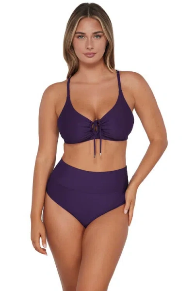 Sunsets Arlene High Waist Bikini Swim Bottoms With Tummy Control In Purple