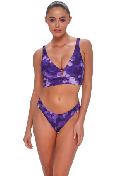 Sunsets Dora Double Tab Bikini Swim Bottoms In Purple