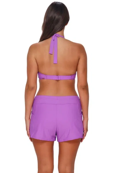 Sunsets Laguna Swim Short Bottoms In Purple