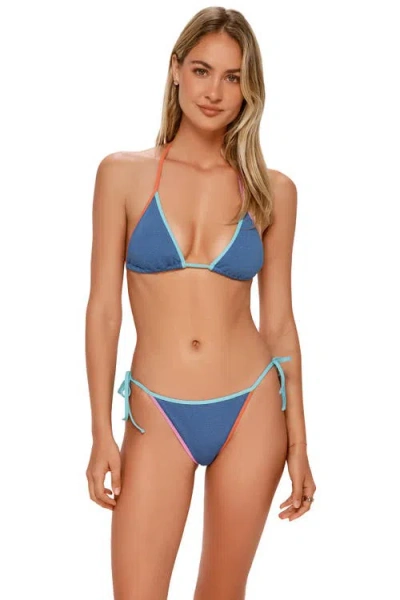 Swim Systems Kit Tie Side Bikini Swim Bottoms In Blue