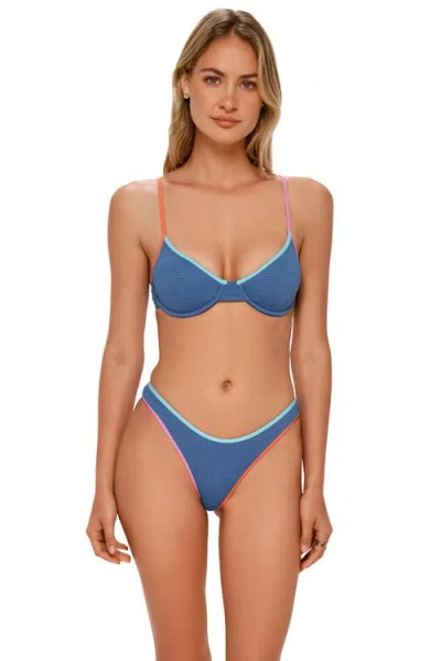 Swim Systems Dani Scoop Bikini Swim Bottoms In Blue