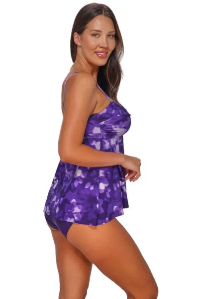 Sunsets Escape Molly Bandeau Tankini Swimsuit Top In Multi