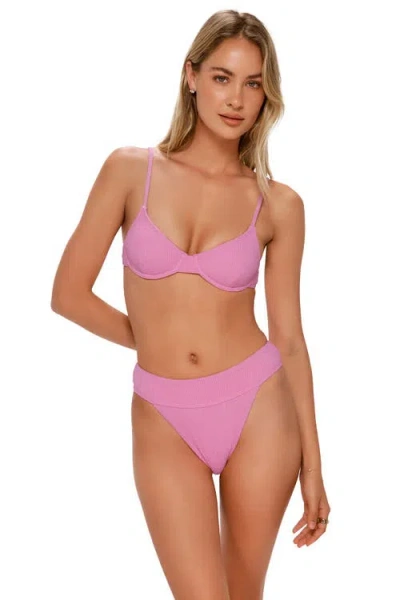 Swim Systems Byron High Waist Bikini Swim Bottoms In Pink