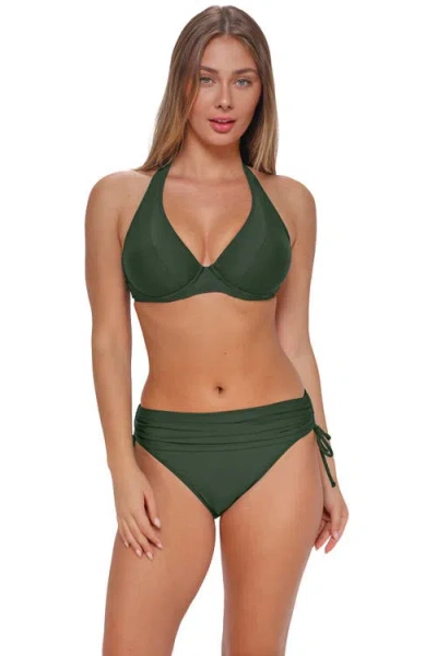 Sunsets Darci High Waist Bikini Swim Bottoms In Green