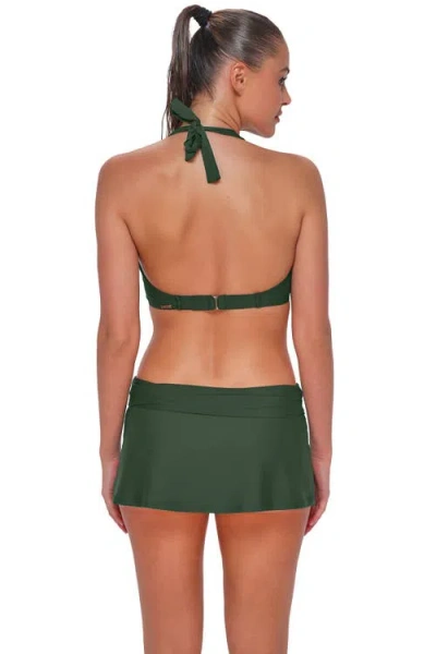 Sunsets Muse Halter Bikini Swimsuit Top In Green
