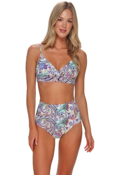 Sunsets Hannah High Waist Bikini Swim Bottoms In Multi
