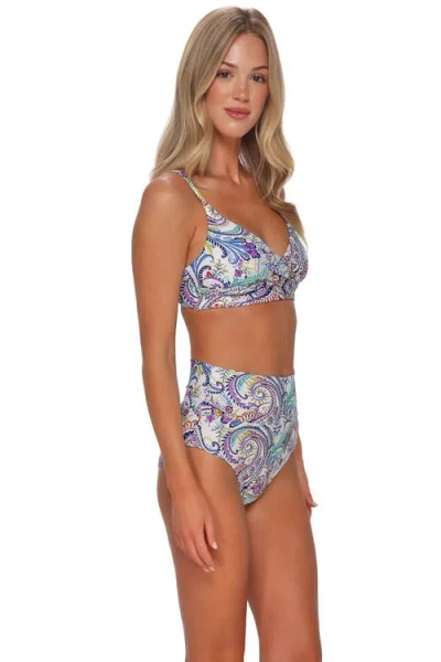 Sunsets Hannah High Waist Bikini Swim Bottoms In Multi