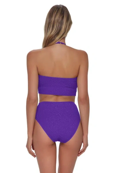 Pacifica By Sunsets Hannah High Waist Bikini Swim Bottoms In Purple