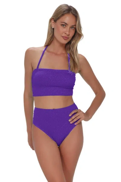 Pacifica By Sunsets Hannah High Waist Bikini Swim Bottoms In Purple