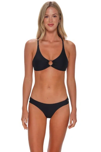 Sunsets Dora Double Tab Bikini Swim Bottoms In Black