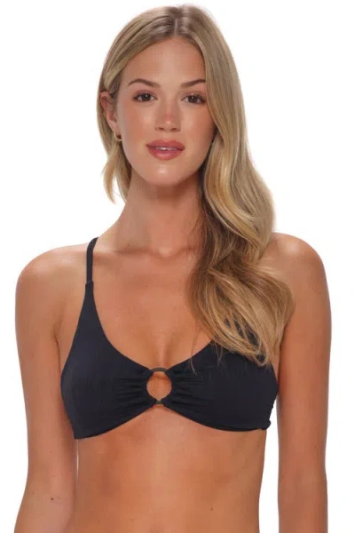 Sunsets Carrie Crossback Bikini Swimsuit Top In Black